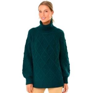 Tuckernuck Kent Cashmere Popcorn Sweater Large Evergreen